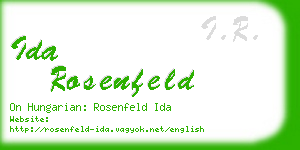 ida rosenfeld business card